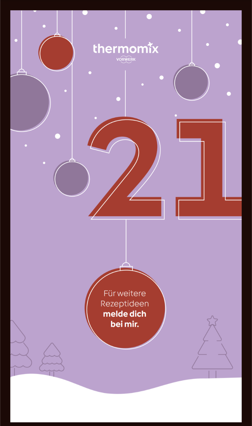 Mehr über den Artikel erfahren Adventstürchen Nr. 21 Mini-Rouladen mit Rotkohl