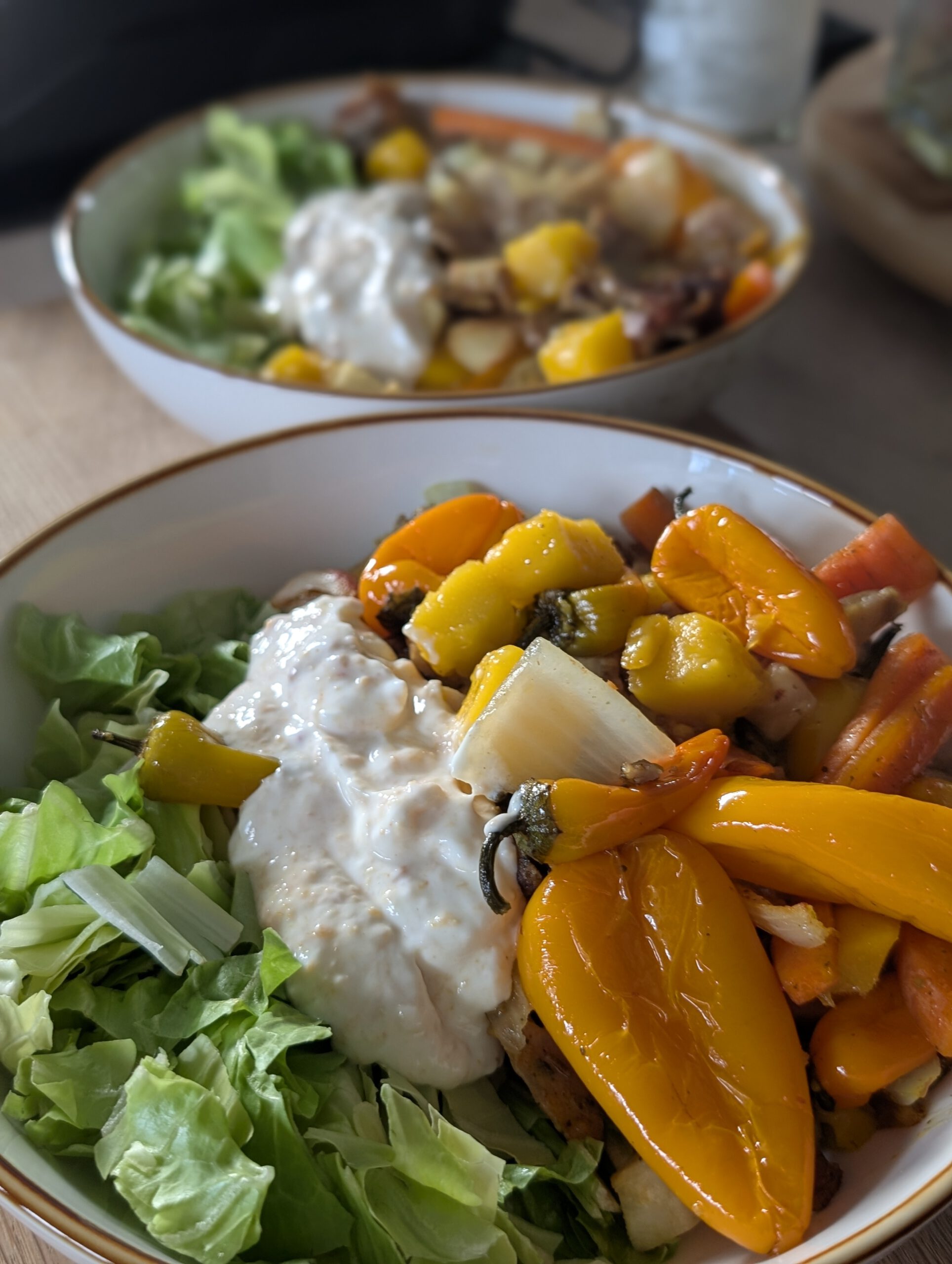 Mehr über den Artikel erfahren Mango-Gyros vom Blech mit Zuckerhut & Quitten-Skyr